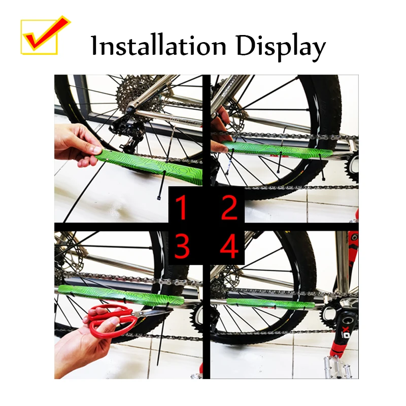 

ENLEE Bike Frame Chain Stay Posted Protector Road MTB Bicycle Chain Guard Protection Fork Cover Bicycle Part