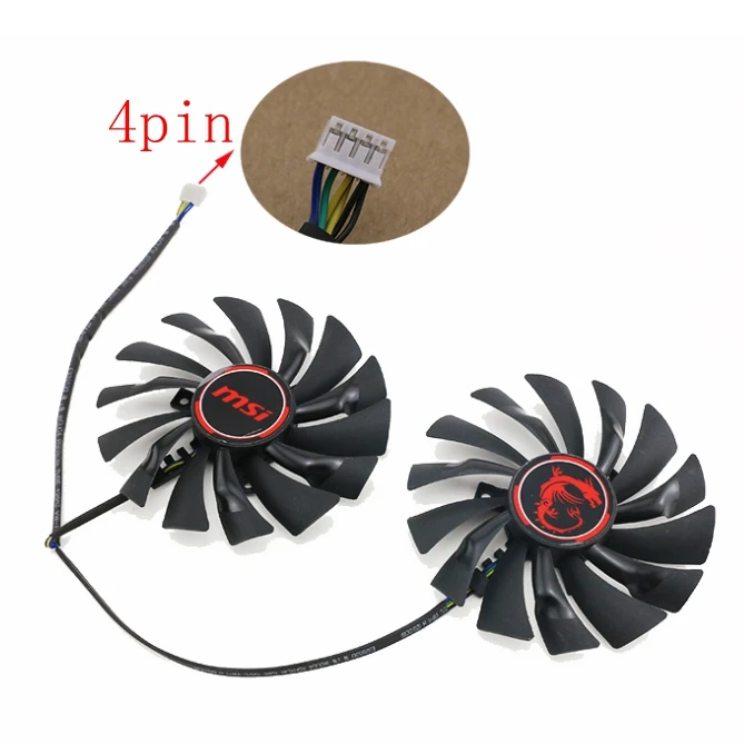 

PLD10010S12HH 2pcs/lot 4pin for MSI GTX980TI GTX960 GTX950 R9 380 R9 390 R9 390X graphics card fan