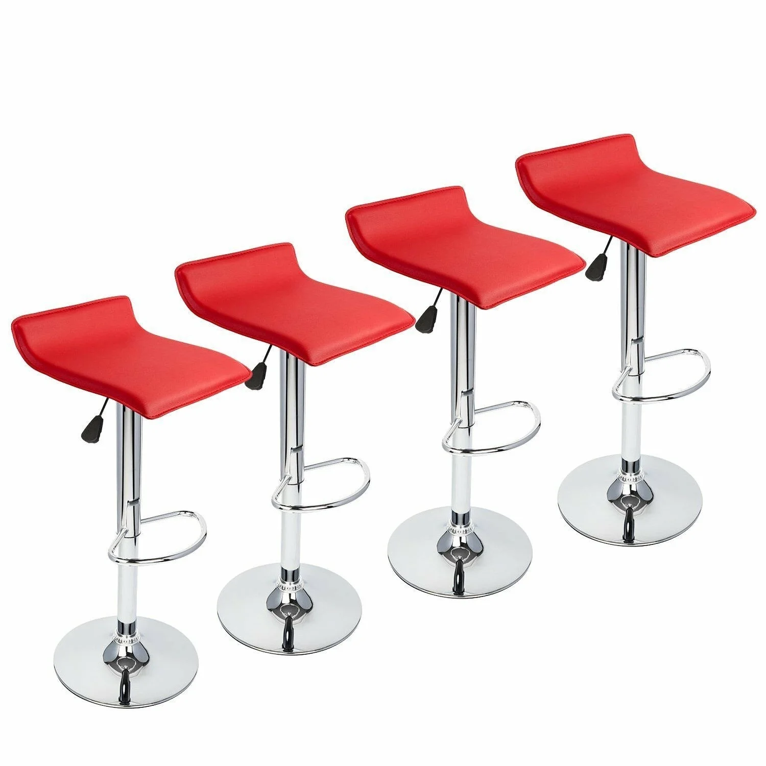 Набор из 4 барных стульев регулируемое вращающееся кресло для паба кухни