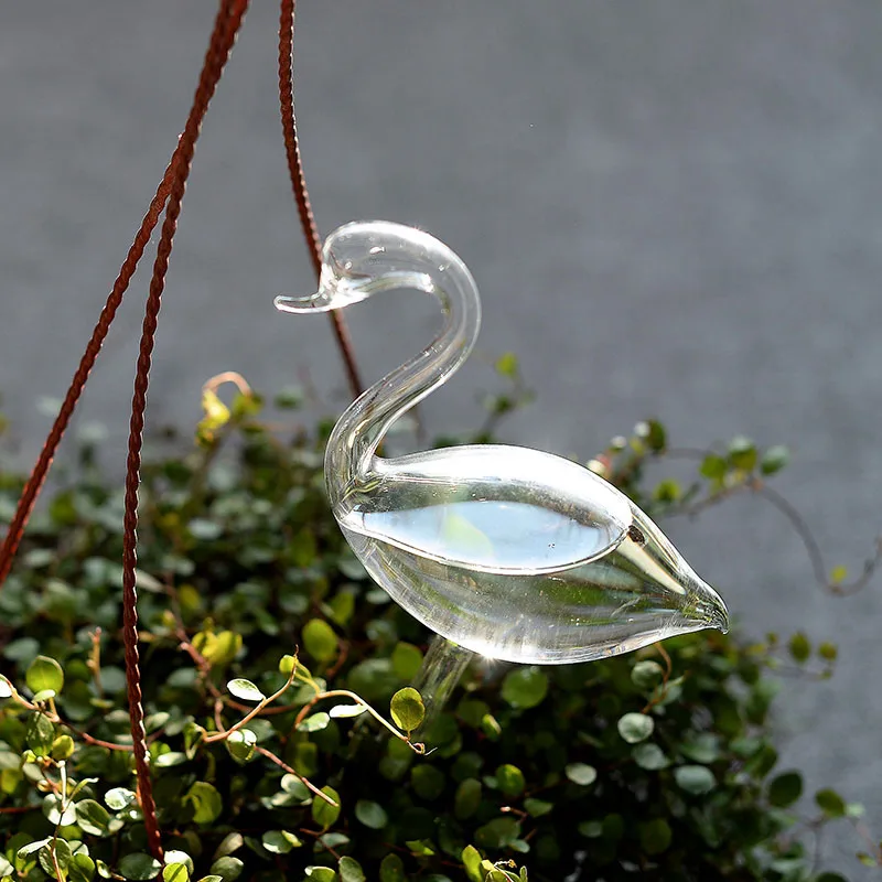 

Glass Self Watering Device Automatic Swan Shape Garden Sprinklers Waterer Houseplant DFK889