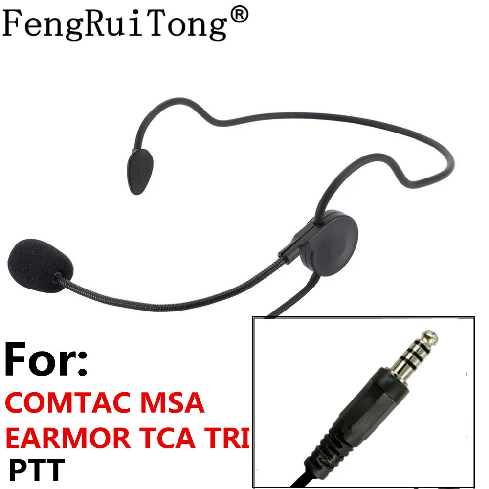 Tactical headset adjustable microphone stick NATO Plug for COMTAC MSA EARMOR TCA TRI PTT for prc152 PRC148 baofeng TYT ICOMRadio