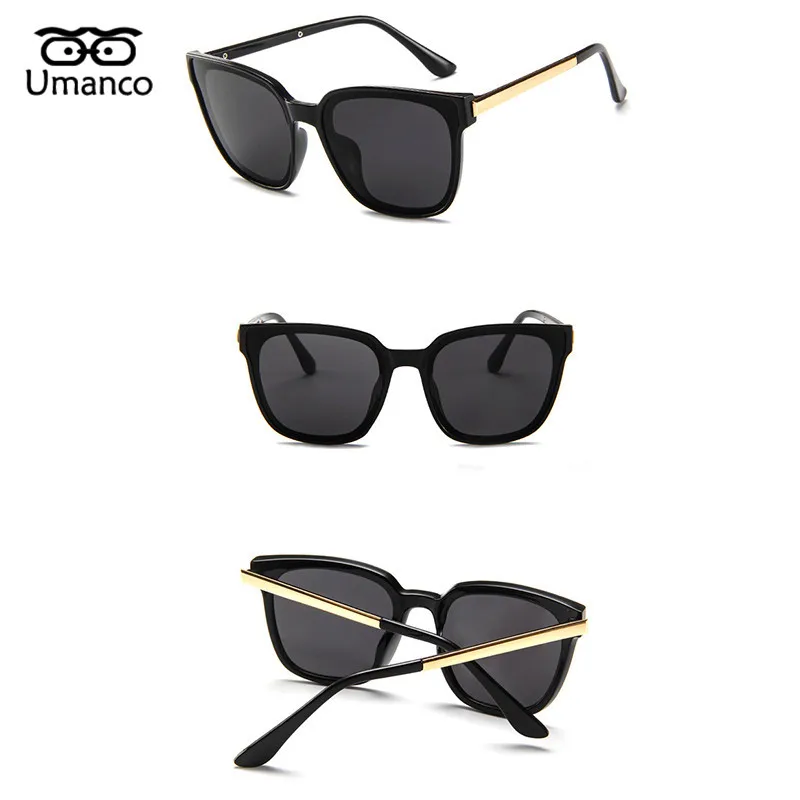 Umanco большие квадратные солнцезащитные очки для женщин и мужчин из поликарбоната