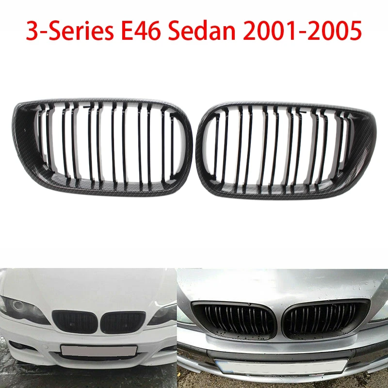 

1 пара черная радиаторная решетка для BMW E46 325I 325Xi 330Xi 2001-2005 51137030545 51137030546