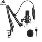 Комплект USB микрофона 192 кГц24 бит Plug  Play MAONO AU-A04 профессиональный конденсаторный микрофон для ПК караоке, подкастов, YouTube, игр