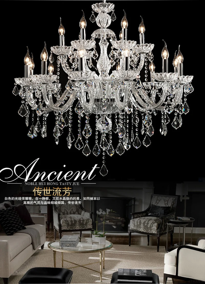 богемский хрусталь люстры стекло свечи люстра освещение 8 светильники подвеска