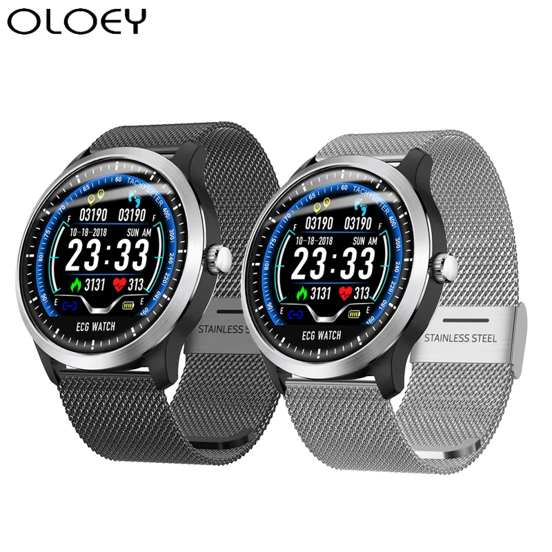 Мужские Смарт часы N58 с ЭКГ + ППГ спортивный фитнес трекер водонепроницаемый IP67