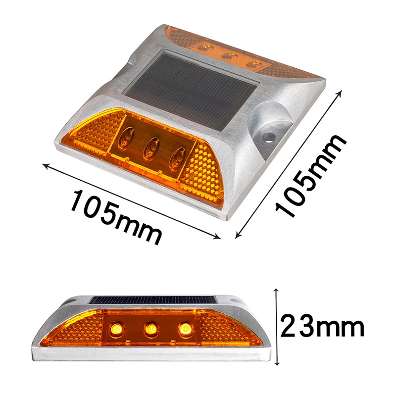 Solar Warning Light two-sided LED Flashing Blinking On/Off Cat Rye Reflector Lamp Aluminum Highway Indicator |