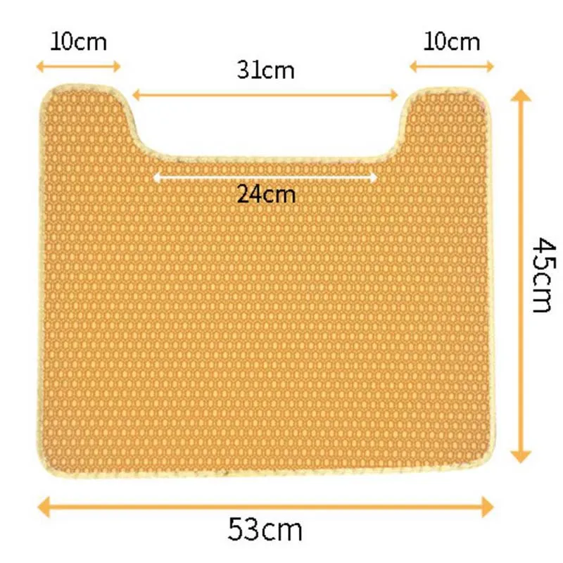 U образный водонепроницаемый брызгозащищенный коврик с фильтром для кошачьего
