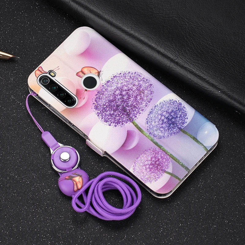 Для Xiao mi Red mi Note 8 7 6 5 Pro милый раскрашенный флип-кошелек с подставкой кожаный чехол красный mi 8A 8 mi 9 8 mi A2 Lite 6X Чехол-книжка