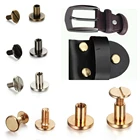 10 шт. 56, 58 мм твердые гвозди для кожевенного ремесла, винты с круглой головкой для блокнота, ремни, заклепки, винты для багажаодеждысумкикниги