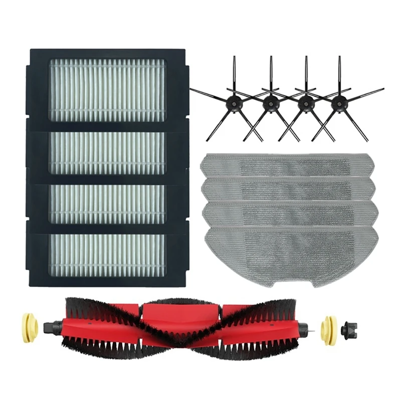 

Набор запасных частей для робота-пылесоса Xiaomi Mijia Pro, 13 шт., боковые Роликовые щетки, HEPA фильтр, насадки для швабры