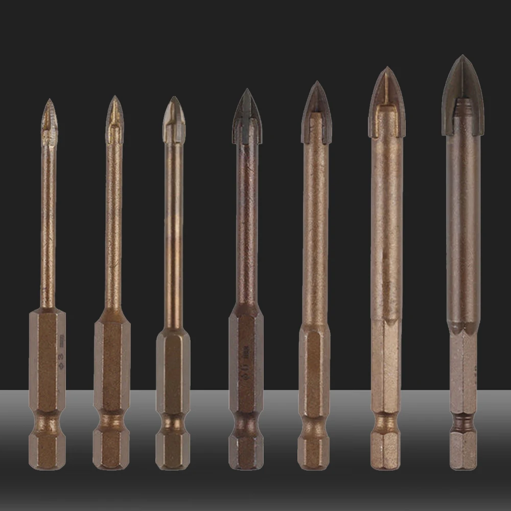 

7Pcs Efficient Universal Drilling Tool Cemented Carbide Drill Bit Ceramic Brick Wall Hole Opening Power Utility Tools Accessori