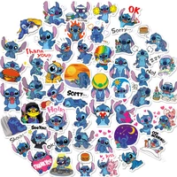50pcs cartoon anime figures lilo stitch pvc waterproof stickers cute stickers mobile phone water cup decorations sticker