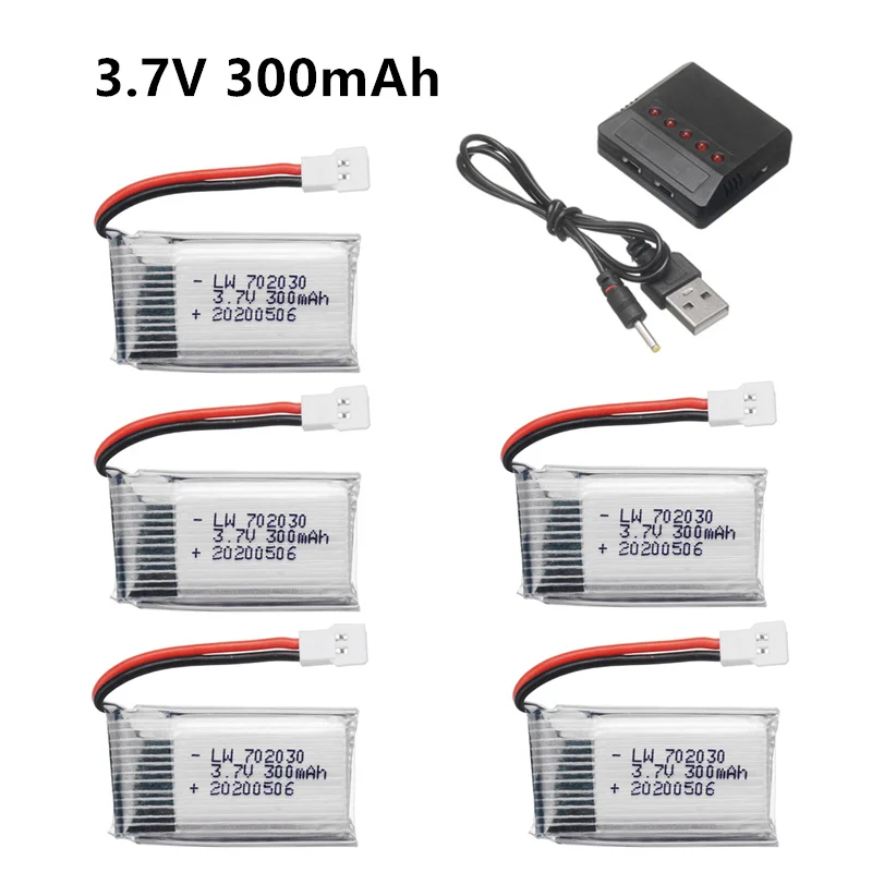 

Аккумулятор Lipo 3,7 в 300 мАч с зарядным устройством для Udi U816 U830 F180 E55 FQ777 FQ17W Hubsan H107 Syma X11C FY530