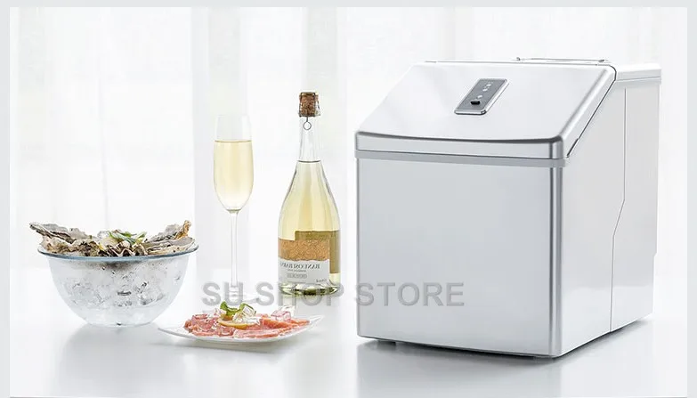 

Ice Maker Home Small Automatic Ice Machine Large Capacity 25kg/24h Ice Machine Commercial Milk Tea Shop