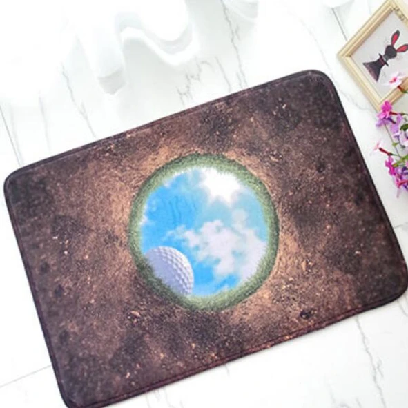 Забавный крутой 3D коврик для входной двери гольфа Новинка спортивный напольный