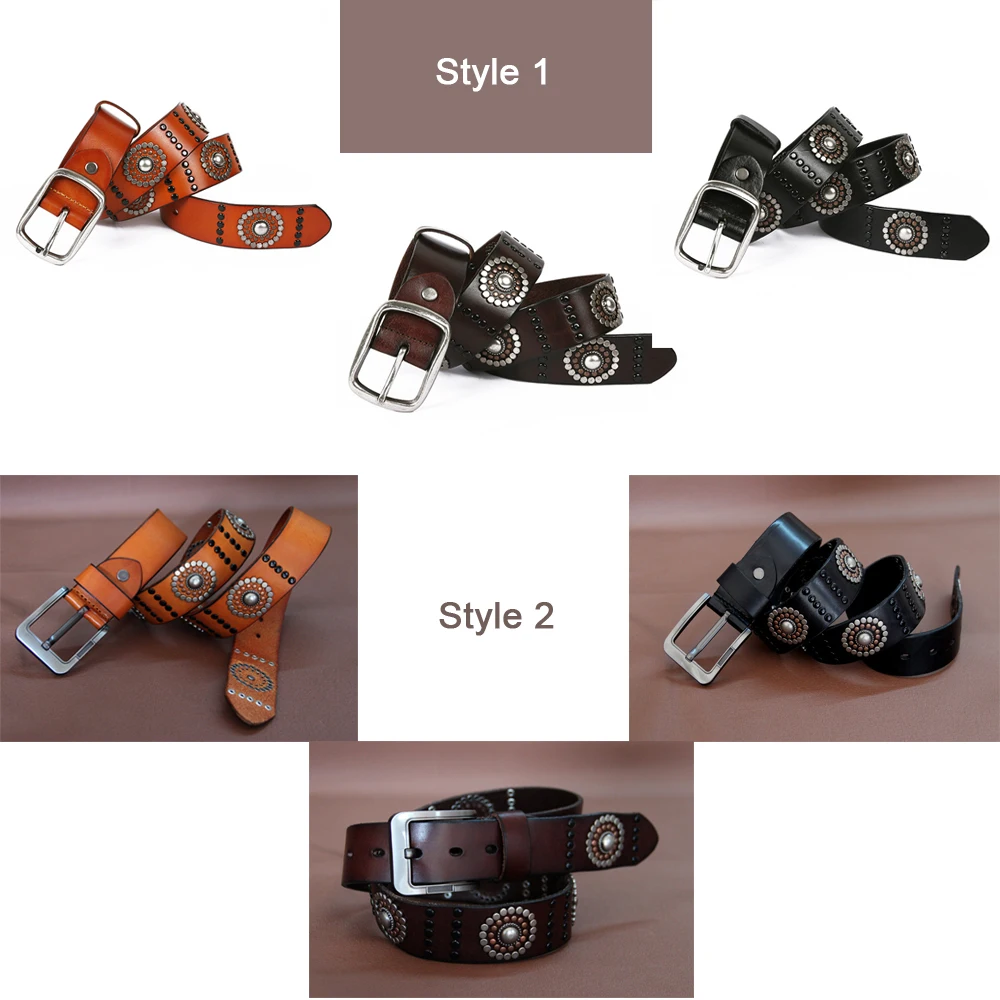 Мужские ремни из натуральной коровьей кожи первый слой Воловья кожа