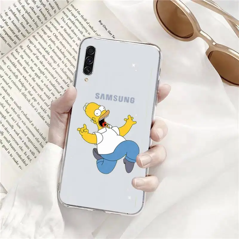 

Funny Simpson family friend Phone Case Transparent for Samsung A71 S9 10 20 HUAWEI p30 40 honor 10i 8x xiaomi note 8 Pro 10t 11