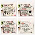 Фланелевое Одеяло с надписью s для моей дочери, сына, жены, трехмерное одеяло с надписью стеганые одеяла с принтом Dad Mom для поддержки и любви, одеяло с воздушной почтой для дочери