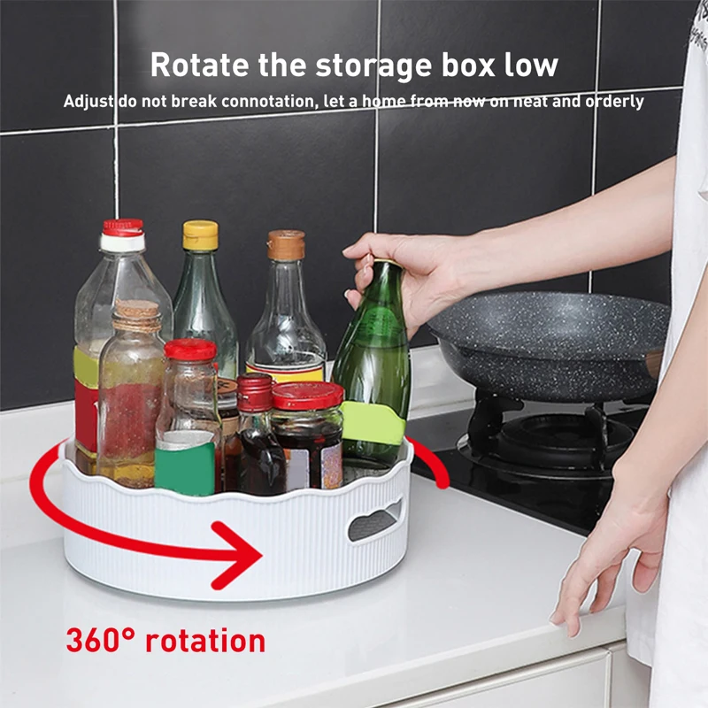 

Kitchen Containers Spices Storage Box for Organization Sundries Round Containers Storage Cabinet Home Organization & Containers