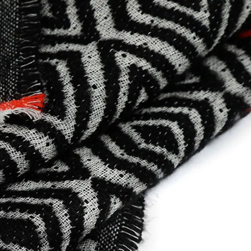 

200x70cm Womens Winter Oversized Thicken Large Scarves Ethnic Style Geometric Rhombus Printed Warm Knitted Blanket Shawl Wraps