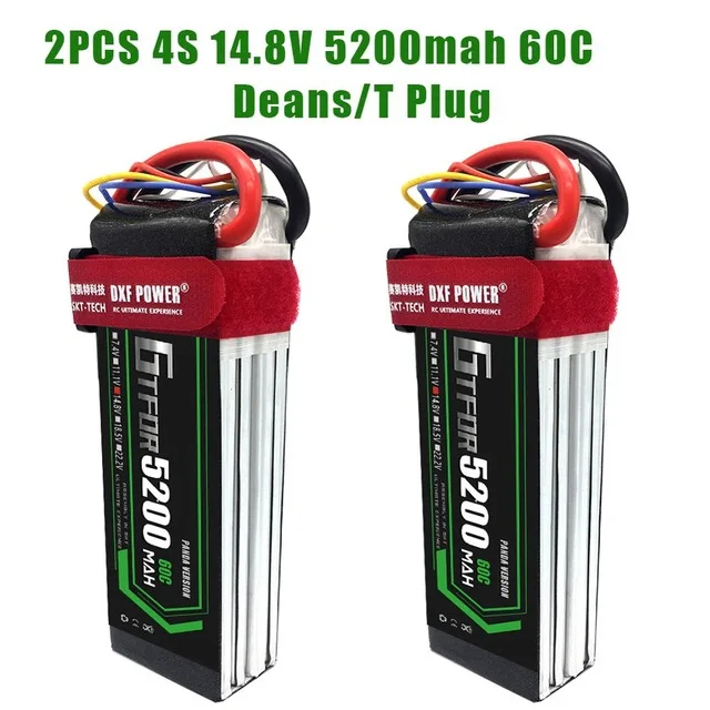 2PCS4S500mahDEAMS 2 шт. батарея Lipo 3s 4S 11,1 V 14,8 V 5200mAh 60C MAX 120C для 1:8 1:10 Радиоуправляемый автомобиль Дрон вертолет E Багги Truggy TRX автомобиль - Цвет: 2PCS4S500mahDEAMS