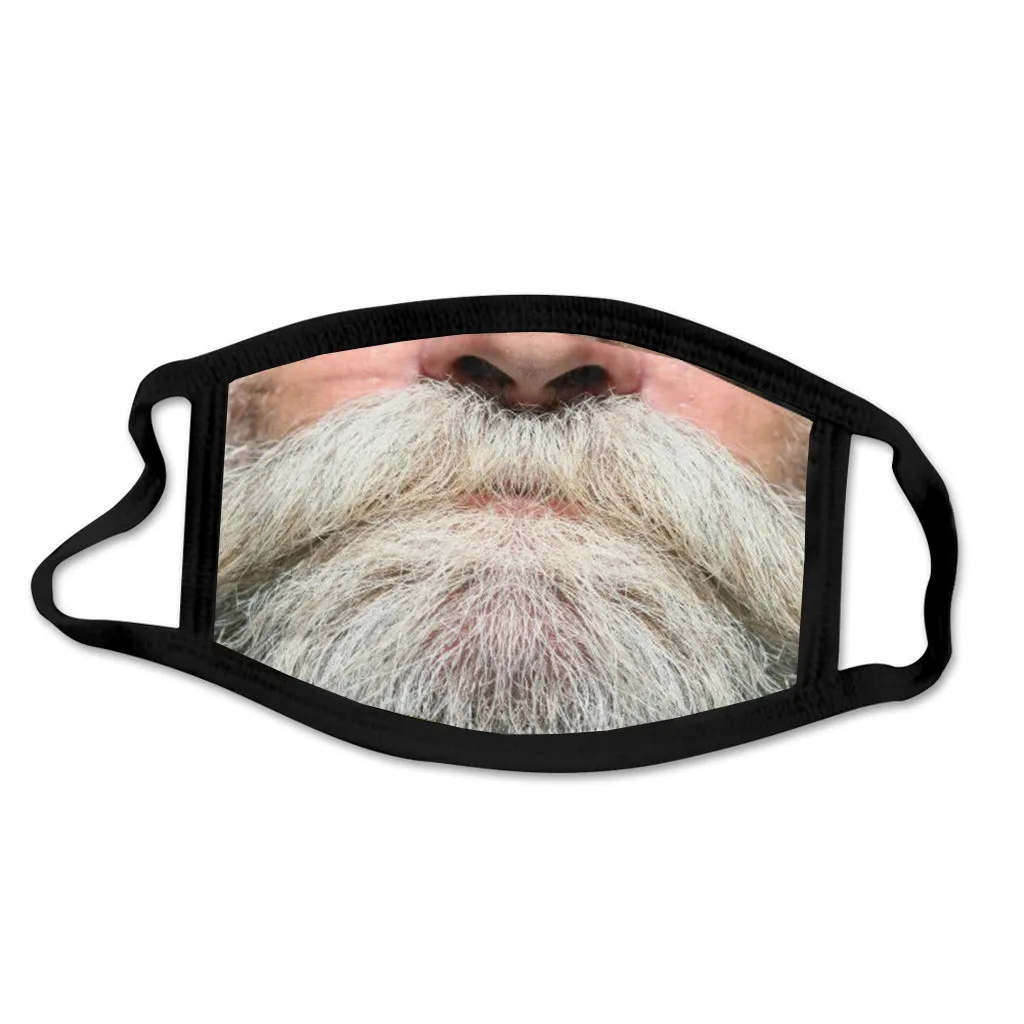 Mustache Beard Face Cover Washable Reusable Custom Printed Comfortable Fabric Halloween mask Respirators Mask Cotton | Безопасность и