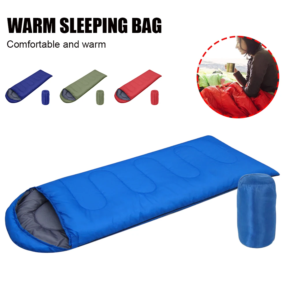 

Sleeping Bag Waterproof Envelope Backpacking Sleeping Bags with Compression Sack Warm Winter Camping Sleeping Bag for Travel