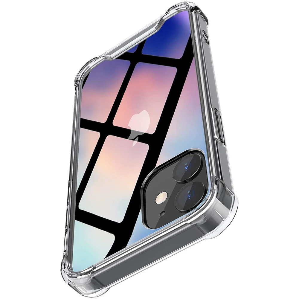 Роскошный гибридный жесткий чехол для Iphone 12 Mini 11 Pro Xs Max X Xr прозрачный силиконовый