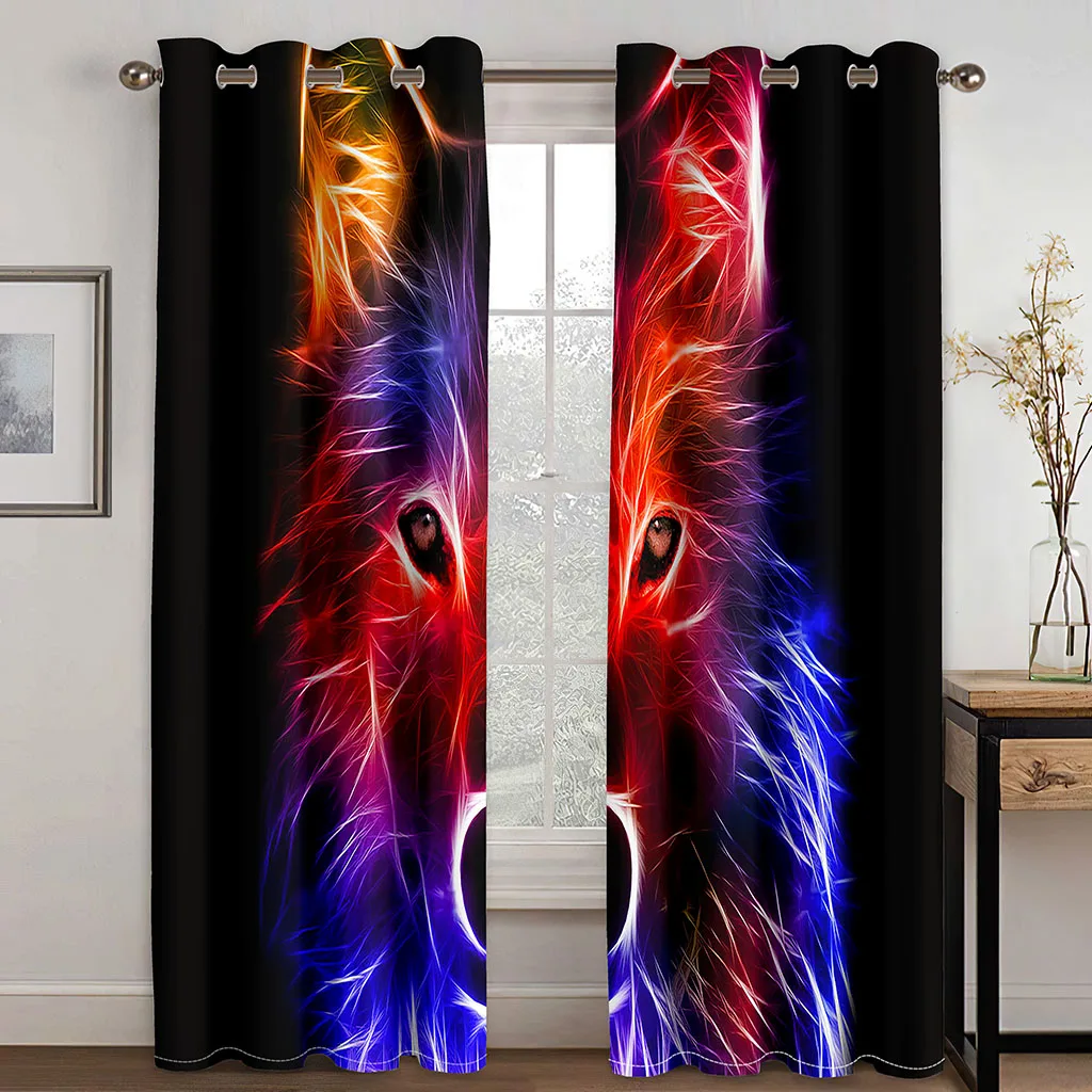 

Домашний Гостиная оттенок 90% декоративные Шторы в виде огненной лисы домашняя текстильная отделка Спальня втулка верхние шторы Шторы s