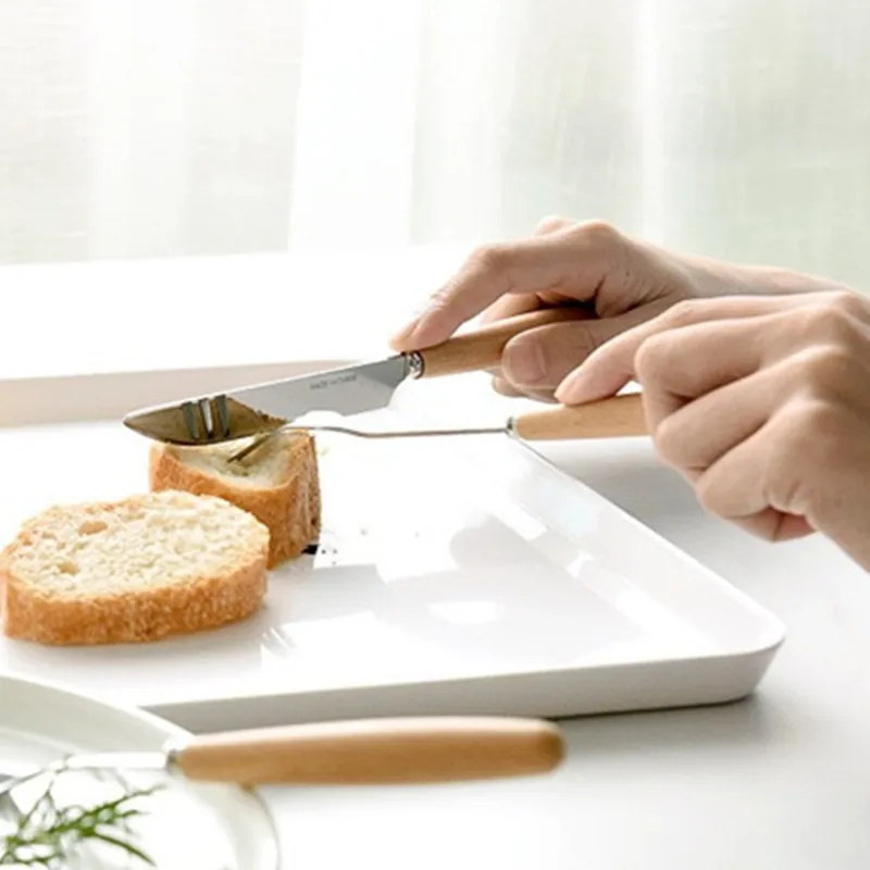 Набор столовой посуды CuteLife деревянная вилка ложка нож столовая посуда из