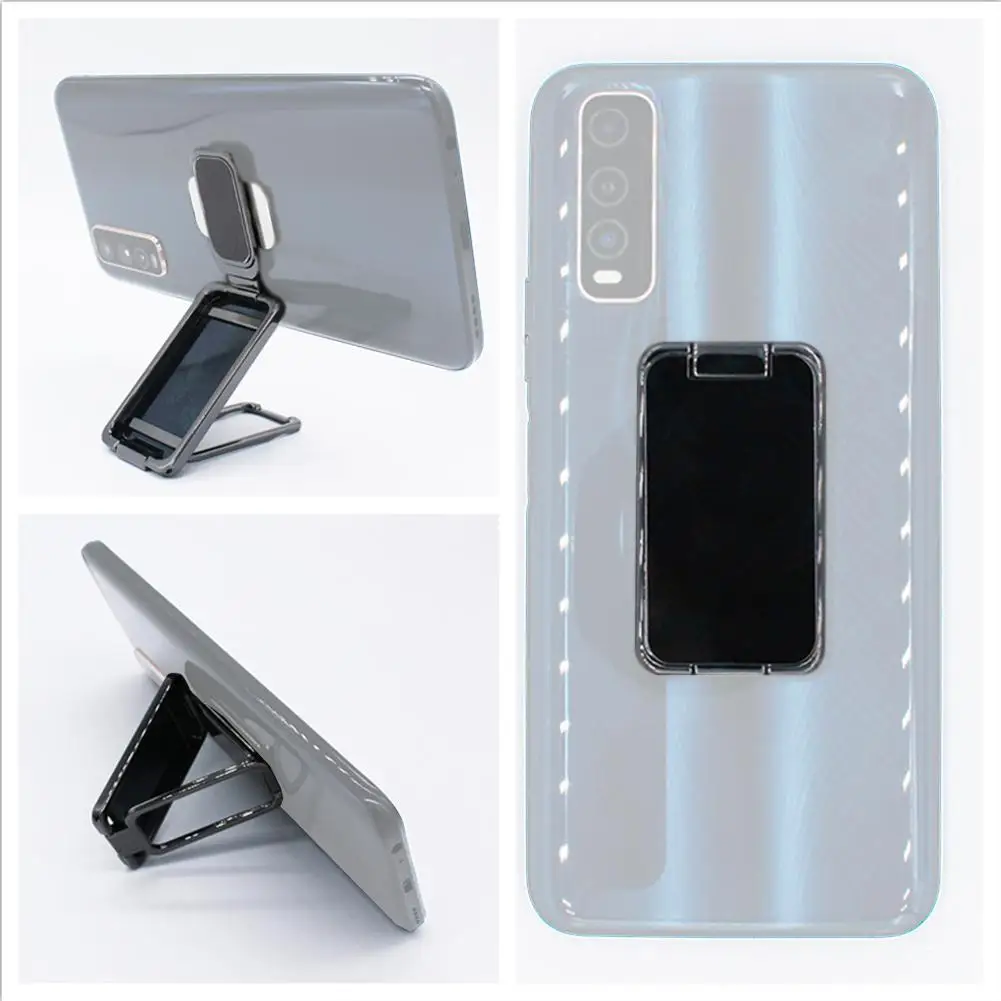 

Portable Mobile Phone Folding Stand Tablet Holder Invisible Folding Ring Buckle Paste Desktop Metal Finger Holder