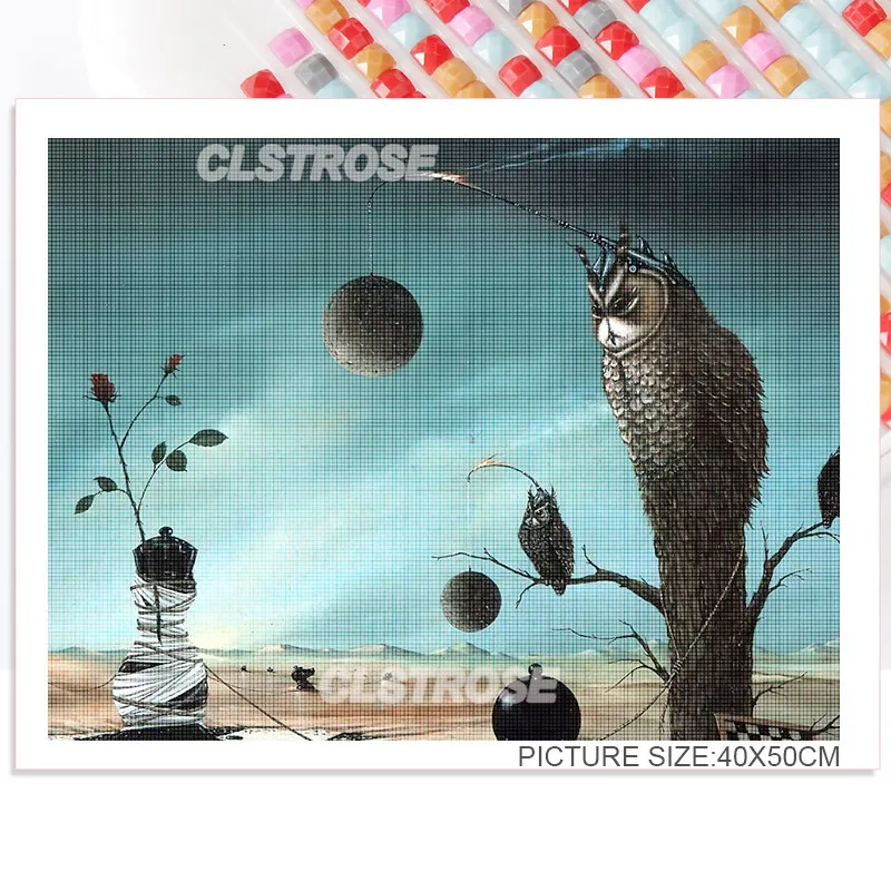 

Abstract Diamond Paiting Cross Stitch Kit Winged House Gift Customizable Wall Art for Bedroom and Living Room Decoration