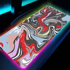 Большой коврик для мыши, RGB, черный, розовый, подходит для CS GOe-sports, компьютерного стола, персонализированный экран, светодиодный коврик для мыши, художественный настольный мини-коврик