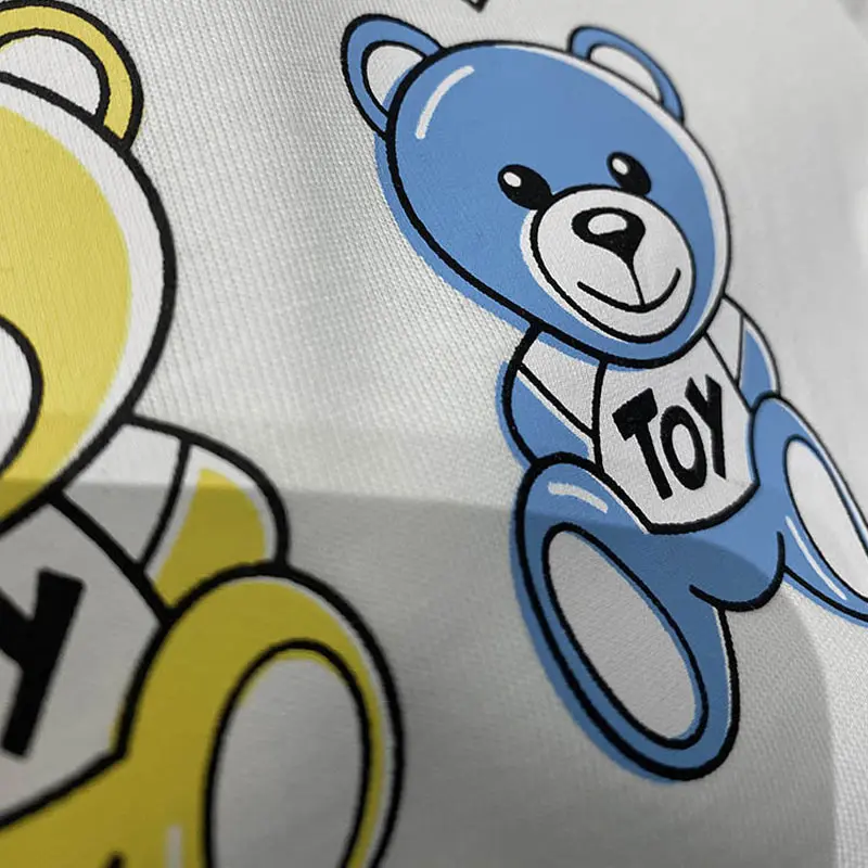 

High Quality Baby Girls Cotton T Shirt Children Summer Clothes Fashion Cartoon Bear Pattern Tees Girls Tshirt Kids Casual Tops