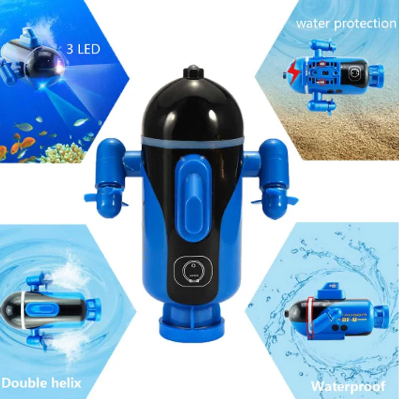 Гоночная подводная лодка с светодиодный светильник мини-игрушка дистанционного