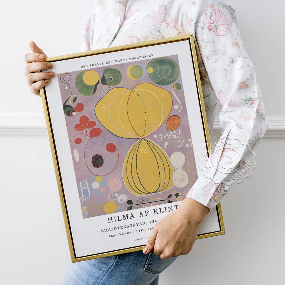

Hilma Museum Poster, Hilma Af Klint Prints Poster, Af Klint Exhibition Wall Art, Stokholm Retro Art Painting, Abstract Print Art