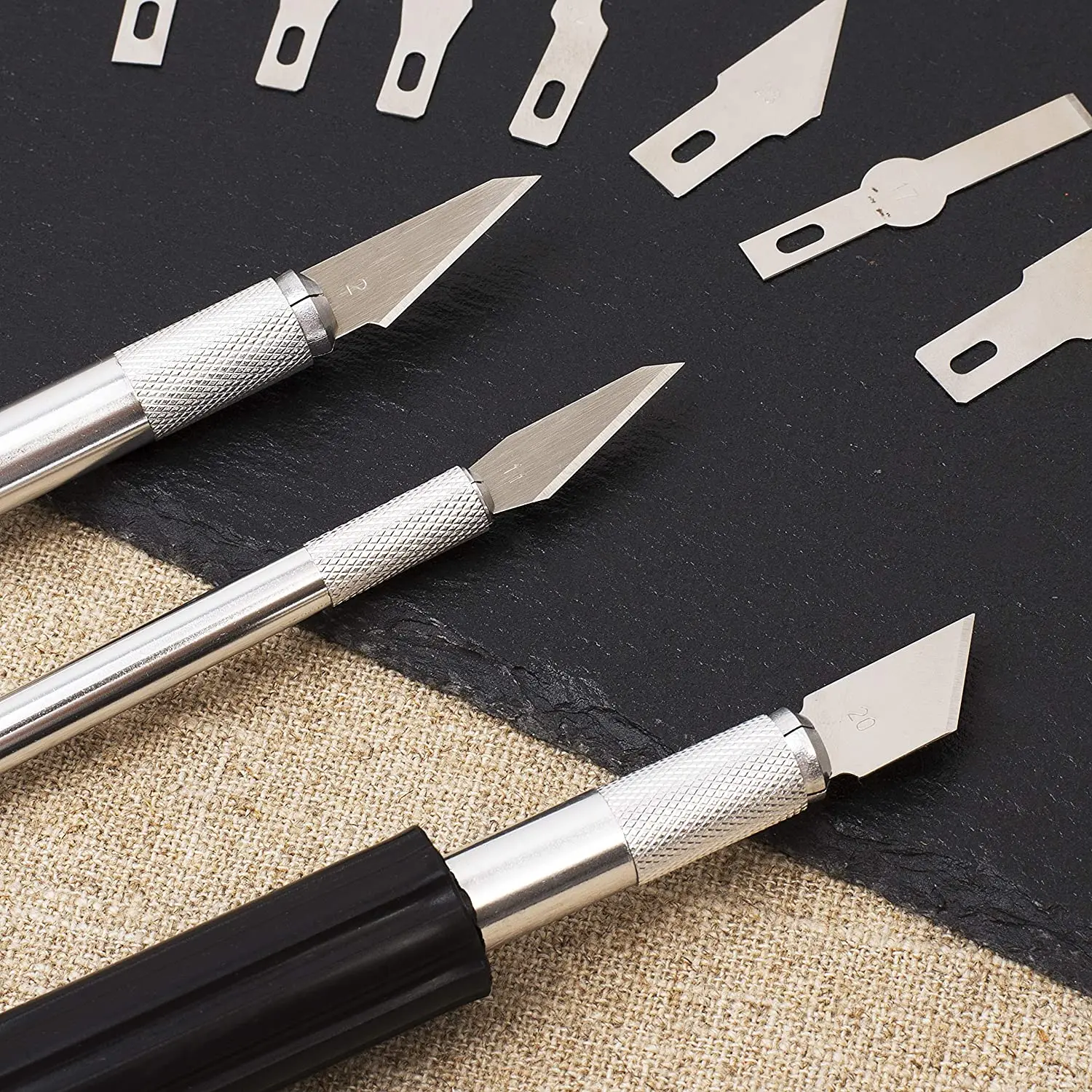 Leather Cutting Tools Exacto Knife Blades 13 Piece Kit Craft Set for Crafting Cutter Hobby Pen Razor Caving Knifes | Дом и сад