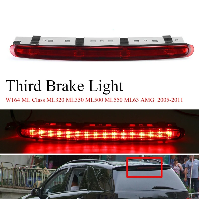 

Car Third Brake Light, Rear Tail Light Stop Lamp for Mercedes-Benz W164 ML Cl ML320 ML350 ML500 ML550 ML63 AMG 05-11