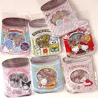Kawaii Kuromi Gemini Hellow Kittys Sanrio плюшевые Мультяшные милые консервы DIY клей кристалл наклейка пакет аниме плюшевые игрушки для девочки подарок