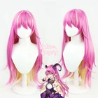 VTuber руно алоэ Hololive косплей розовый желтый градиент длинные термостойкие синтетические волосы Хэллоуин вечевечерние НКА + шапочка для парика
