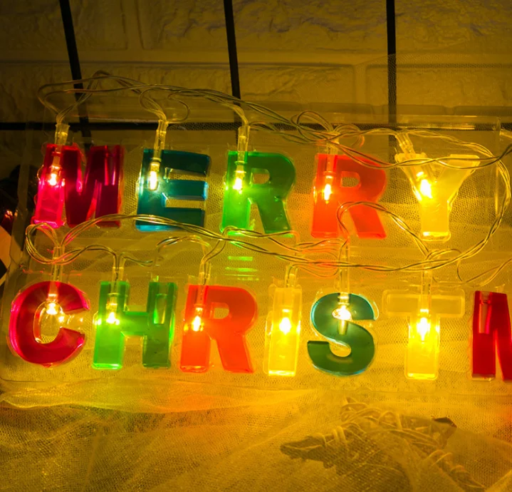 

Merry Christmas letter light string led letter light box holiday light