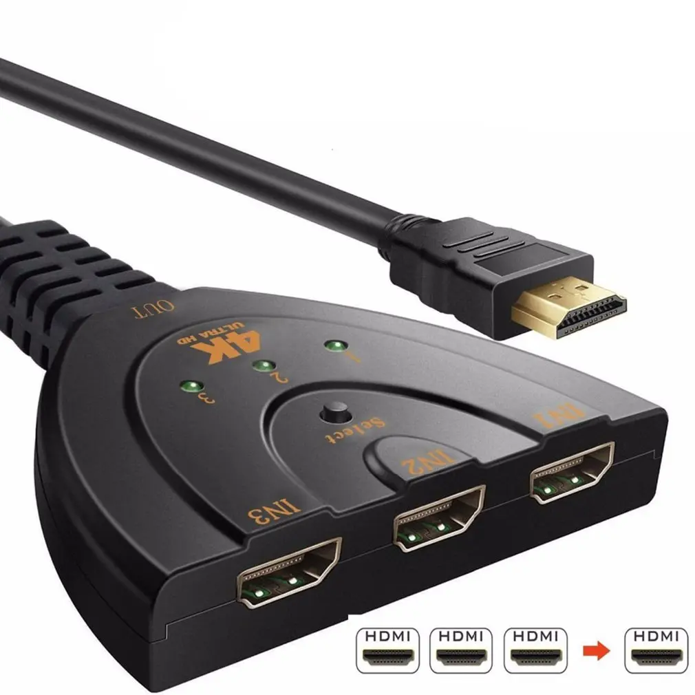 4K * 2K 3D Mini 3 Порты и разъёмы переключатель 1.4b 4 Переключатель HDMI сплиттер из