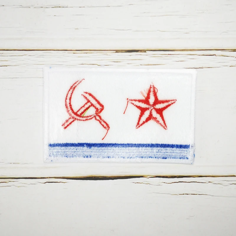 Россия советский военный флаг полная нашивка 100% года для жилета шапки джинсов с