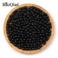3 20mm black imitation acrylic round abs pearl beads for jewelry sewing crafts grament clothes headwear hat decoration