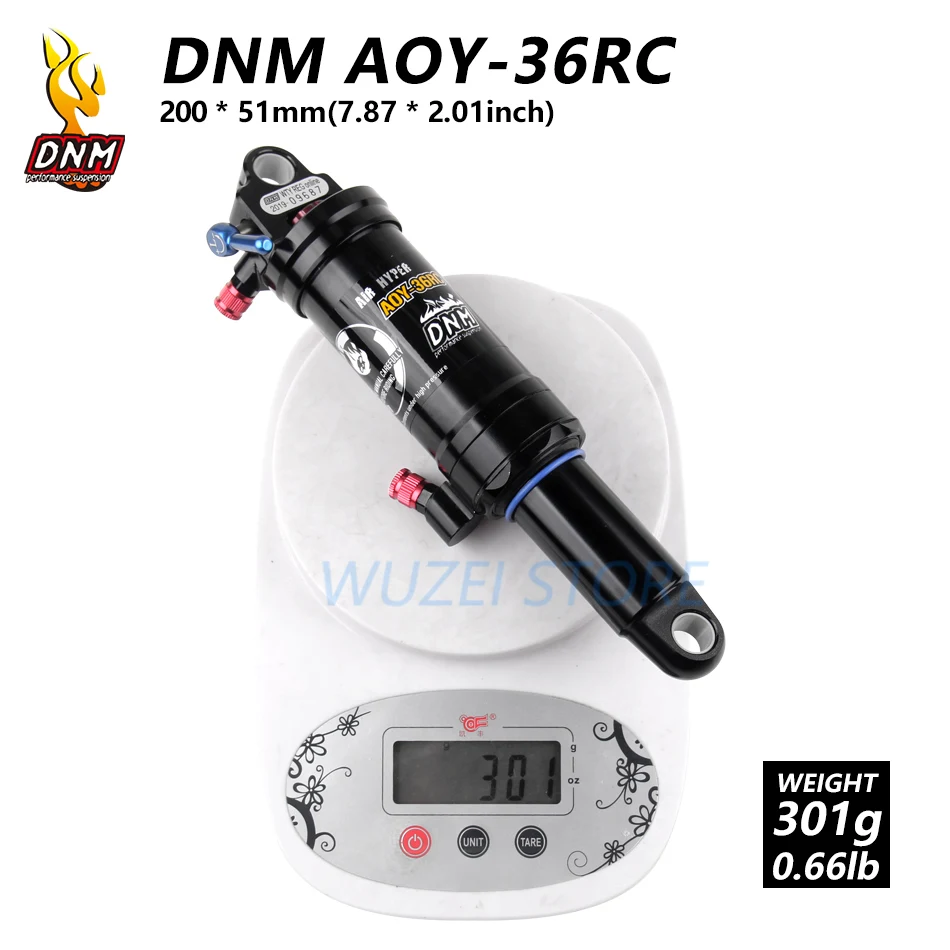 200x51mm DNM/AOY-36RC MTB Велоспорт велосипед катушки Задний амортизатор 165/190/200 мм горный велосипед воздуха задний амортизатор с блокировкой - Цвет: 200x51mm