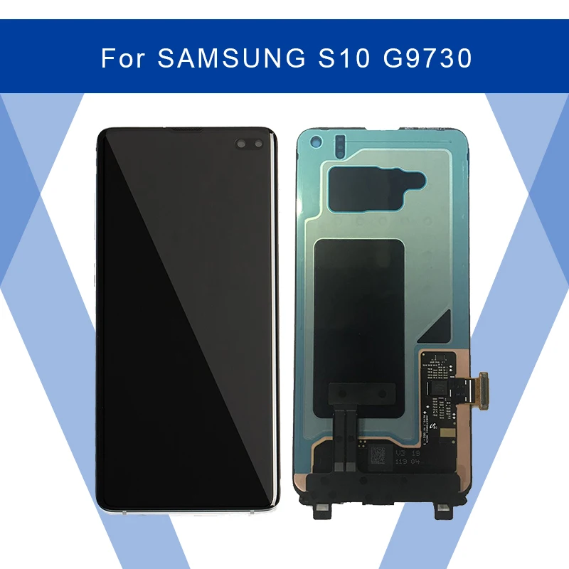 ЖК-дисплей AMOLED для SAMSUNG Galaxy S10 G9730 дисплей с сенсорной панелью и дигитайзером в