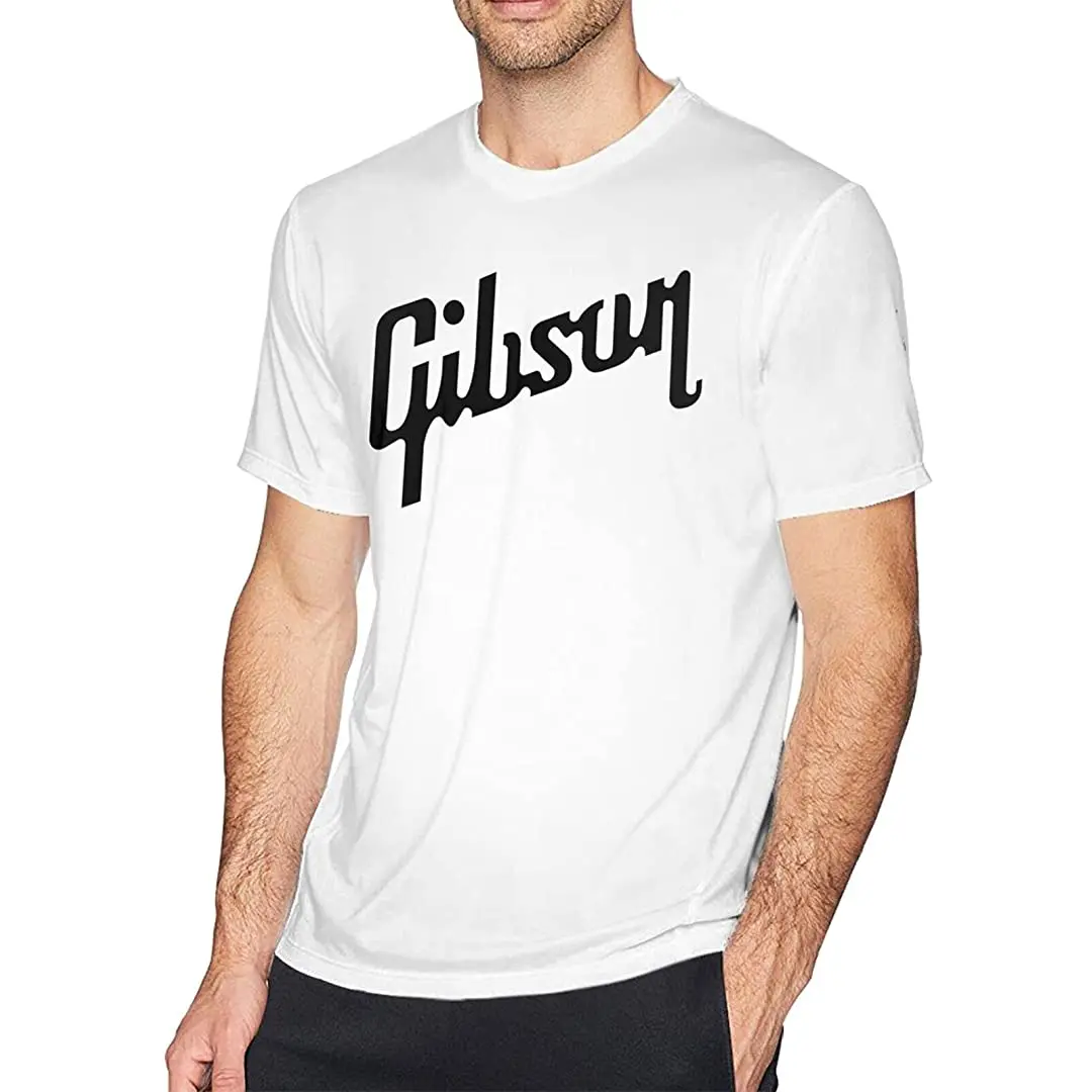 QDGERWGY гитара Gibson Мужская модная футболка с круглым вырезом и коротким рукавом
