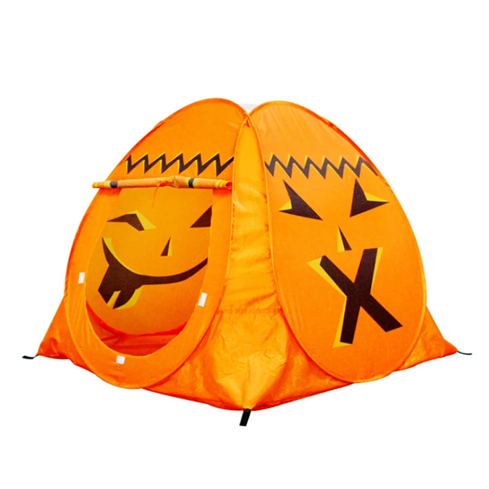 Палатка детская складная Интерактивная с принтом тыквы и лица | Спорт