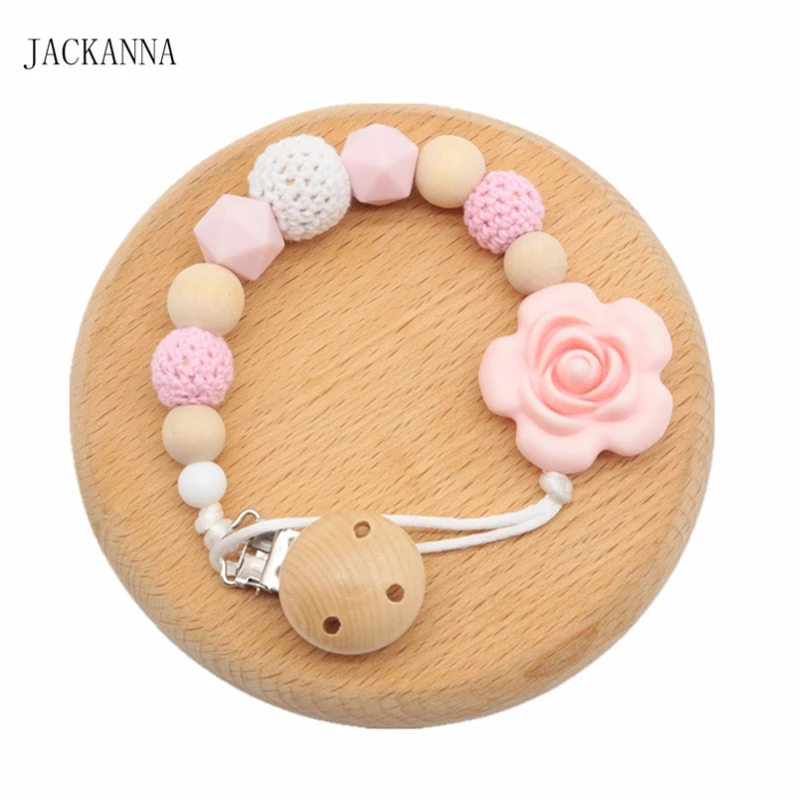 DIY Детские зажимы для соски вязанные крючком бусины держатель новорожденных